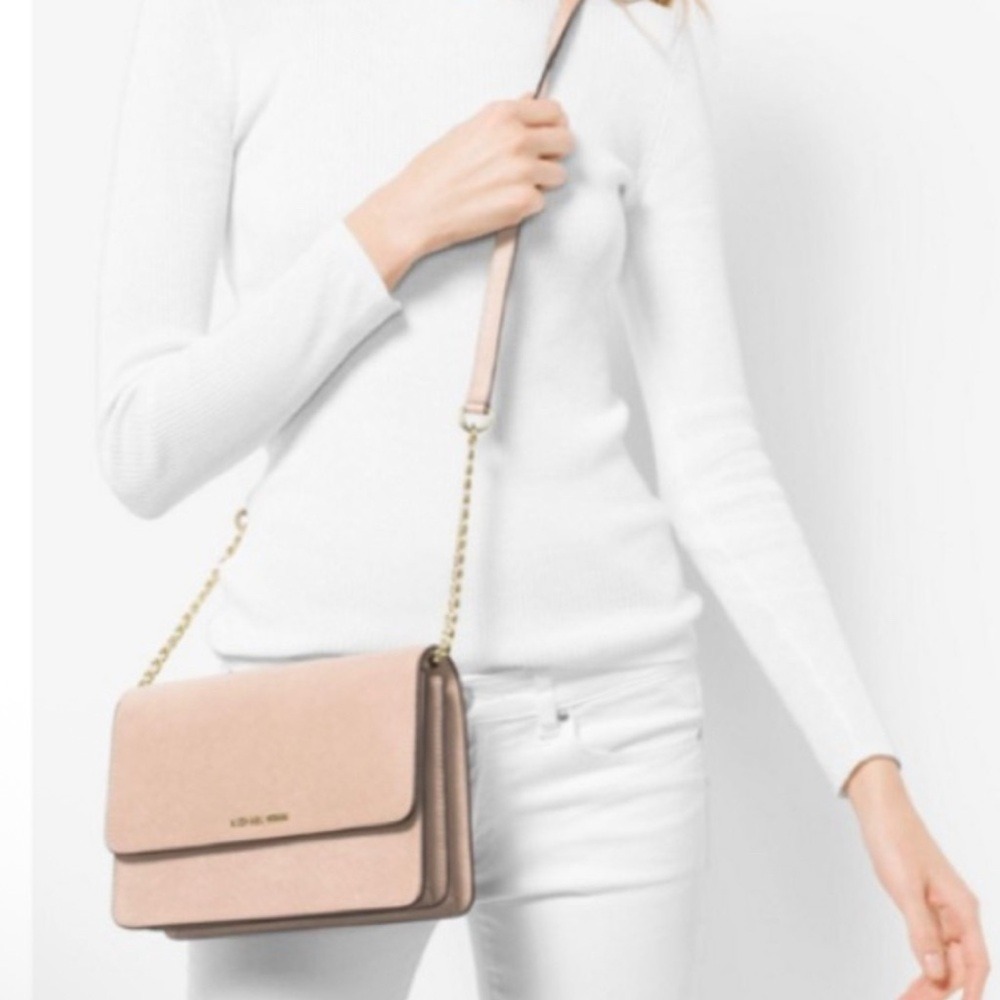 Michael Kors Daniela LG Gusset Crossbody Leather NWT